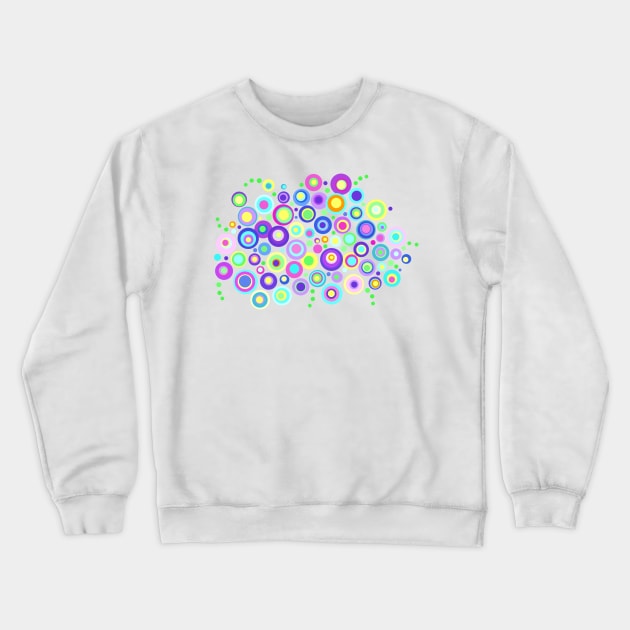 Polka Dot Flower Garden Crewneck Sweatshirt by Whoopsidoodle